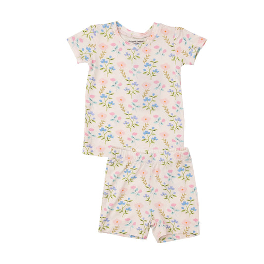 Short Loungewear Set, Simple Pretty Floral