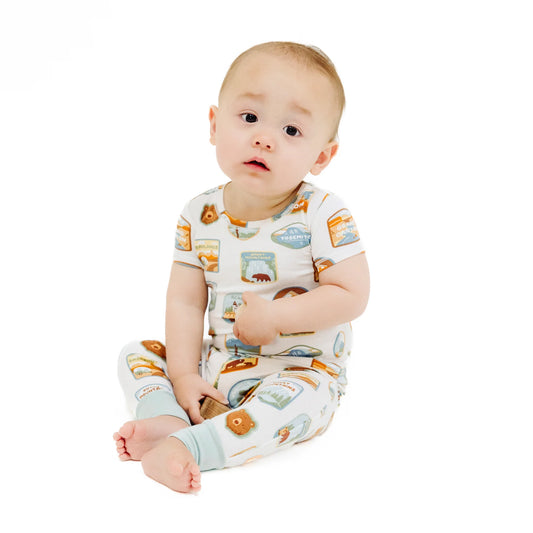 National Park Patches Short Sleeve Loungewear Set