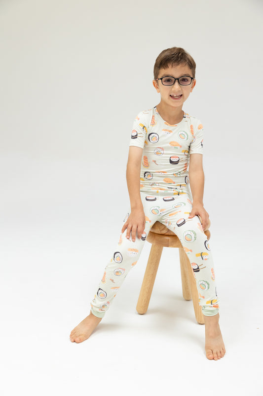 Sushi Green Short Sleeve Loungewear Set