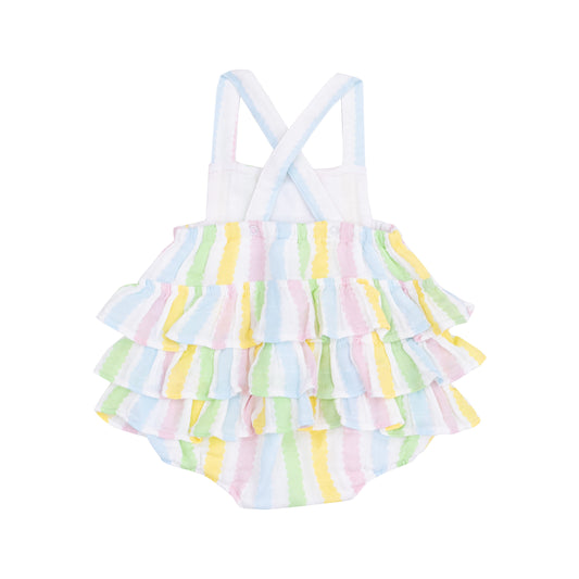 Ruffle Sunsuit, Ric Rac Stripe