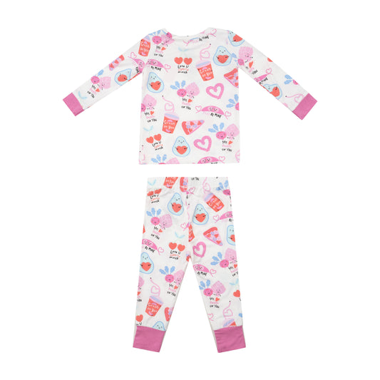 Love You Foodie Much Pink Loungewear Set