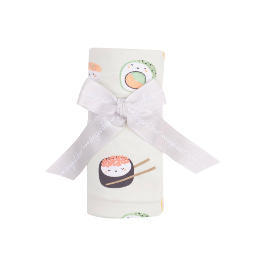 Sushi Green Swaddle Blanket