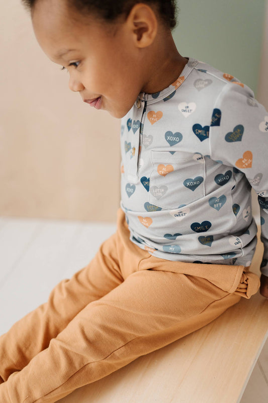 Valentines Hearts Henley Shirt