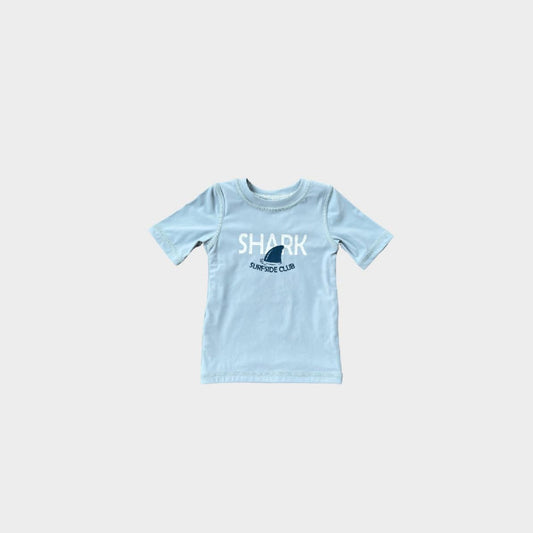 Boy's Rashguard Top in Shark Surfside Club