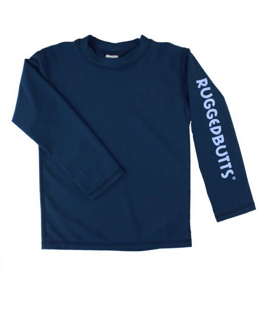Navy Long Sleeve Logo Rash Guard