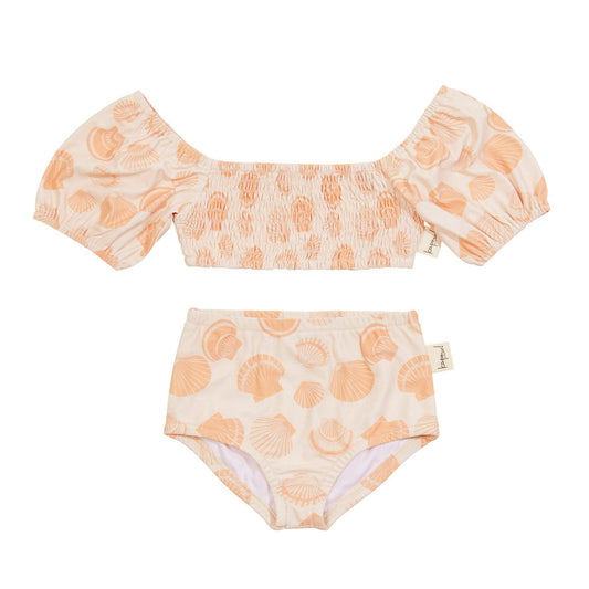 Clam Shirred Bikini UPF50