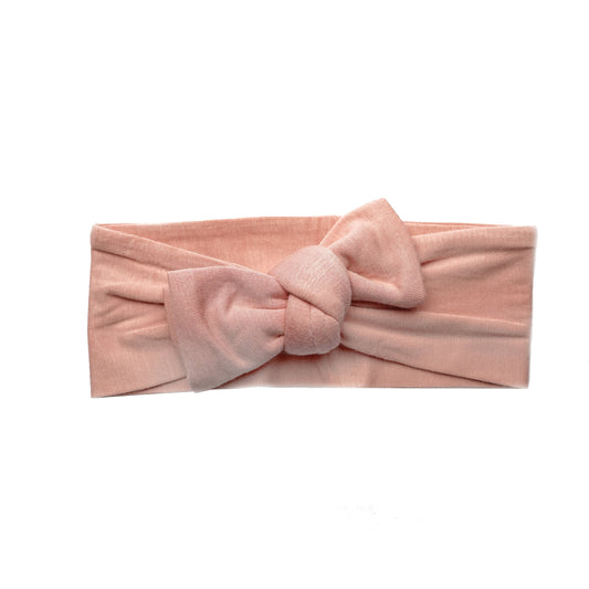 Dusty Rose Bamboo Headband Bow