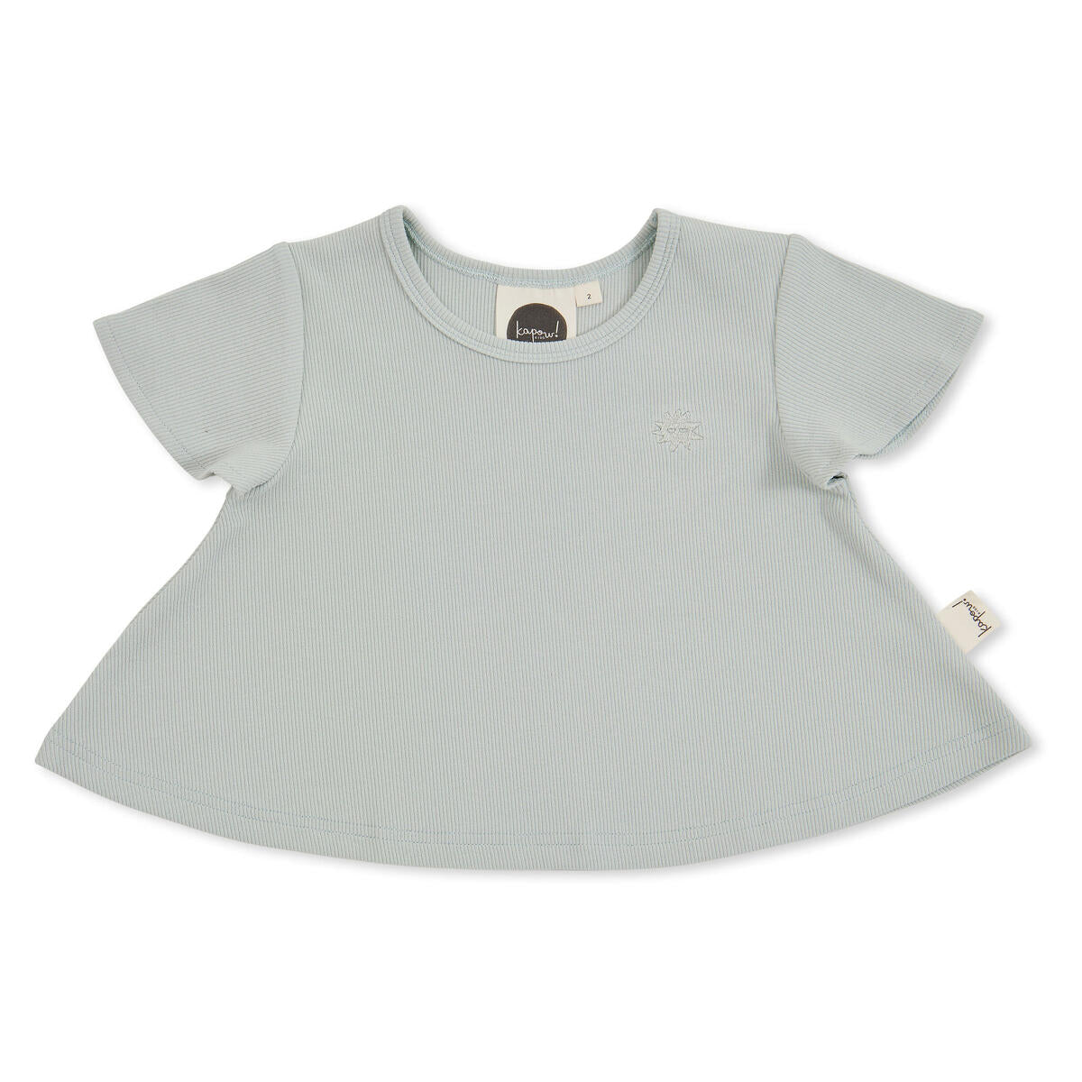 Sage Rib Flutter Tee