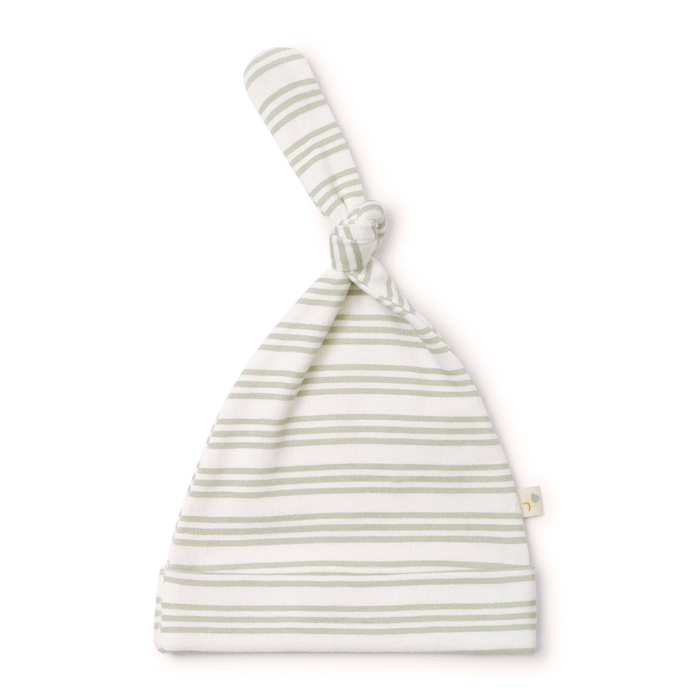 Organic Cotton Swaddle Blanket & Top Knot Hat - Foam Stripes