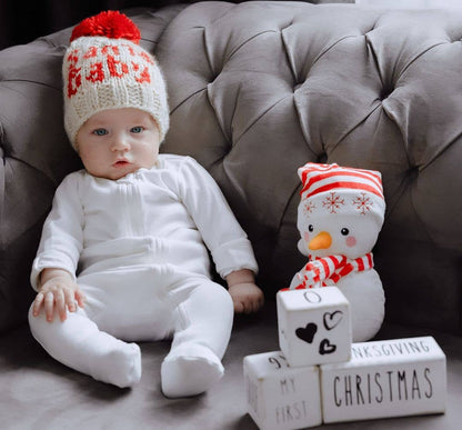 Santa Baby Hand Knit Beanie Hat Baby & Kids