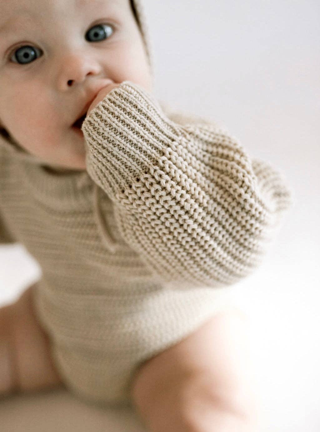 Chunky Knit Onesie ‘Biscotti’