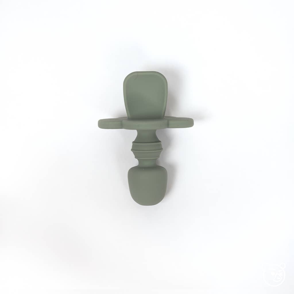 Sage Green Silicone Infant Training Spoon