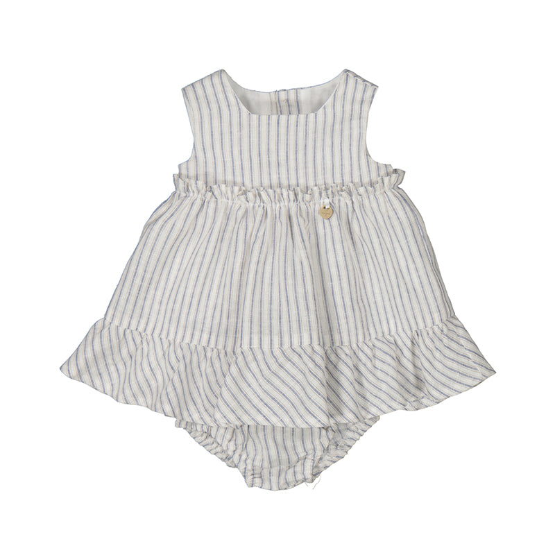 Newborn Linen Dress with Bloomers