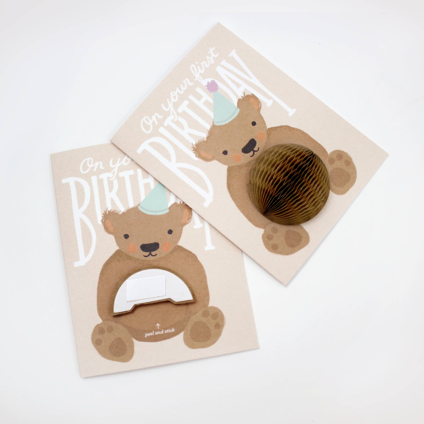 Pop-up Card - Teddy Bear - First Birthday