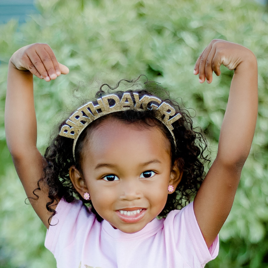 Gold Birthday Girl Headband - Kids Birthday Headband