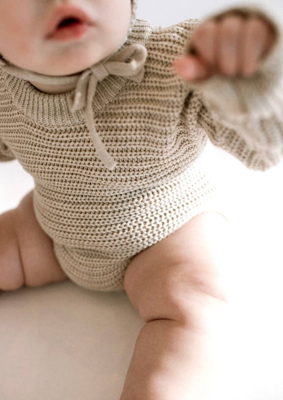 Chunky Knit Onesie ‘Biscotti’