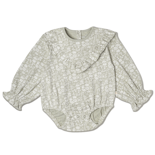 Organic Ruffle Bubble Romper - Wildsage