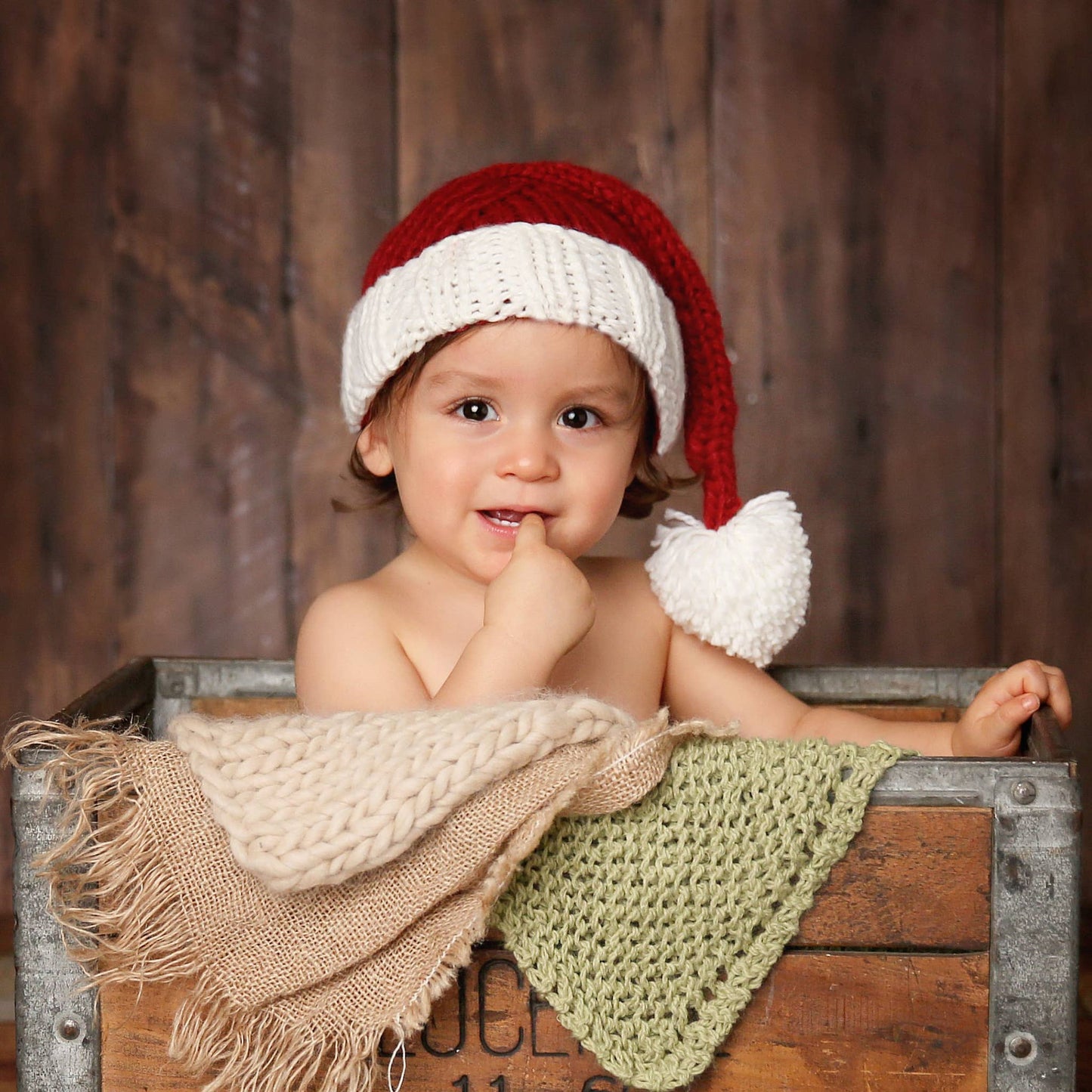 Nicholas Santa Hat | Hand Knit Kids & Baby Christmas Holiday