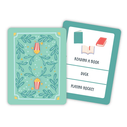 Kids Charades Game - Deck of Cards + Storage Tin