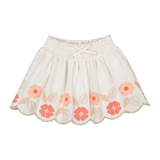 Floral Embroidered Skirt