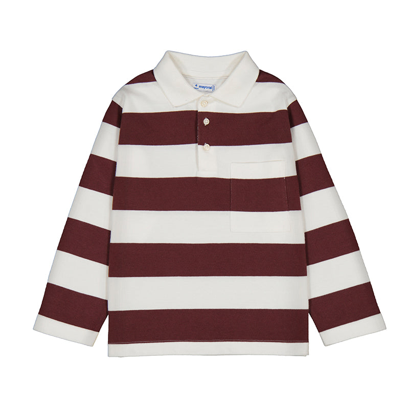 Plum Stripe Polo Shirt