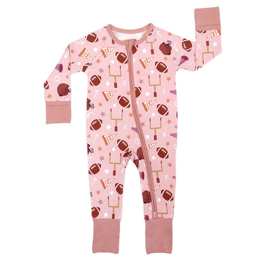 Football Game Day Bamboo Convertible Baby Pajamas