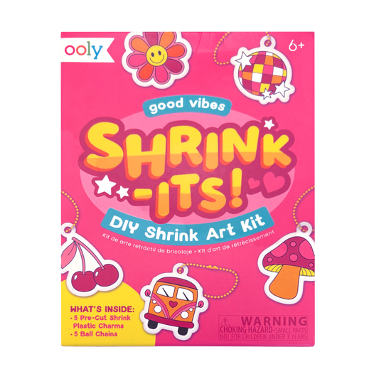 Shrink-Its! Mini DIY Shrink Art Kit - Good Vibes - 5 Charms