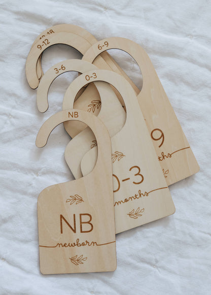 Wooden Baby Hanging Closet Dividers for Nursery Wardrobe