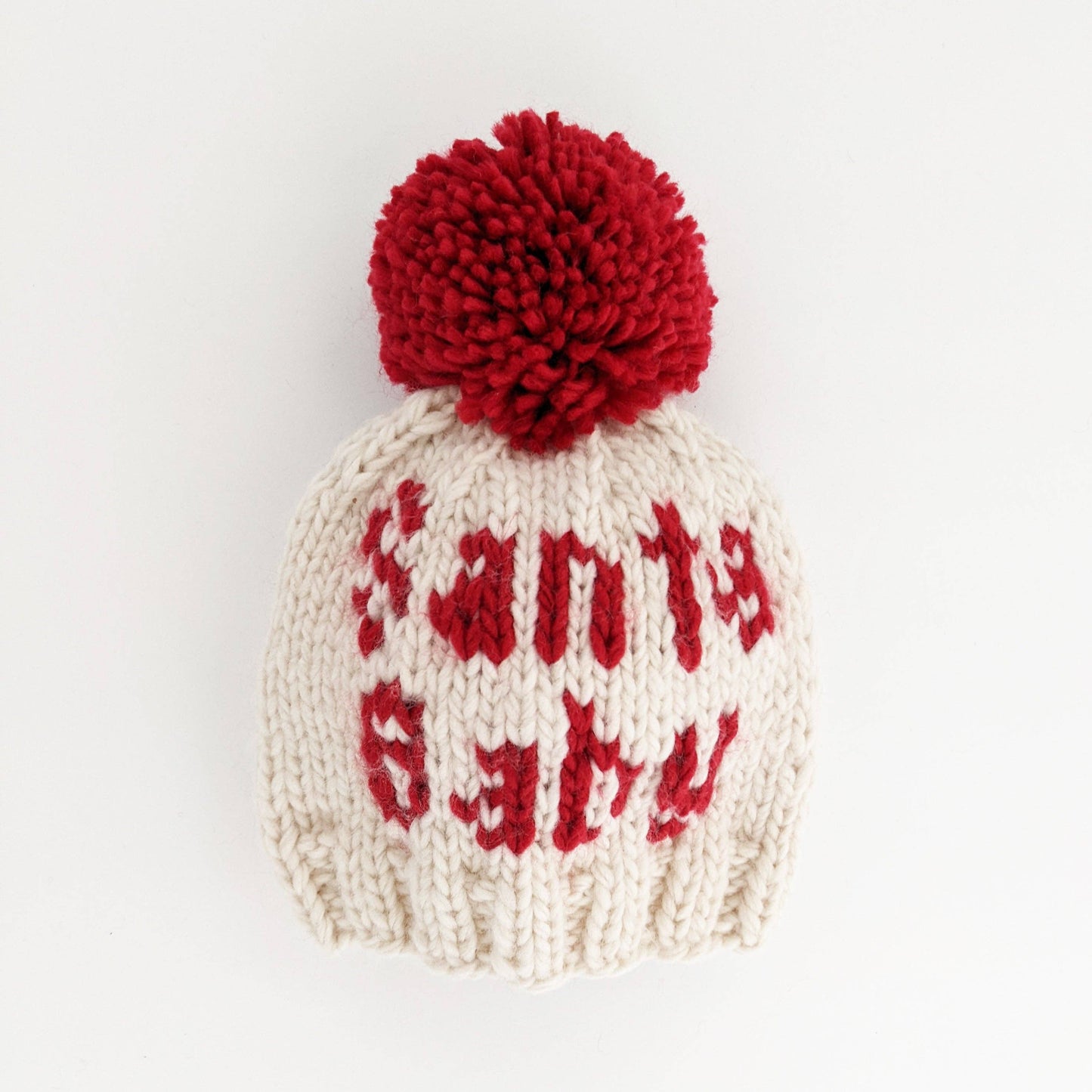 Santa Baby Hand Knit Beanie Hat Baby & Kids