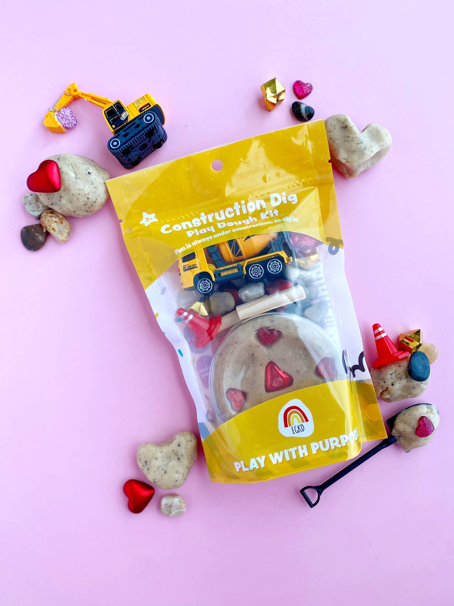 Valentines "I Dig You" Construction KidDough Sensory Play Kit