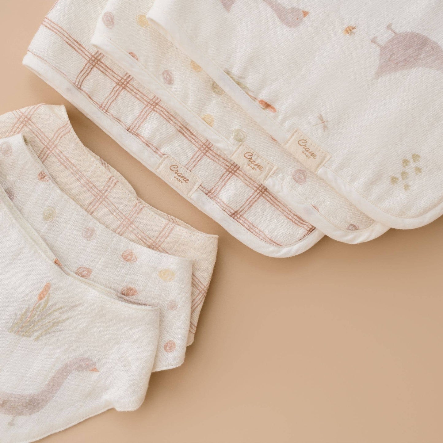 Charlie 3-pc. Farmhouse Goose Burp Cloth Set