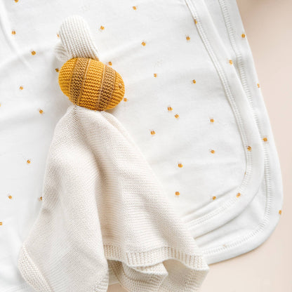 Honey Bee Organic Cotton Knit Swaddle Blanket
