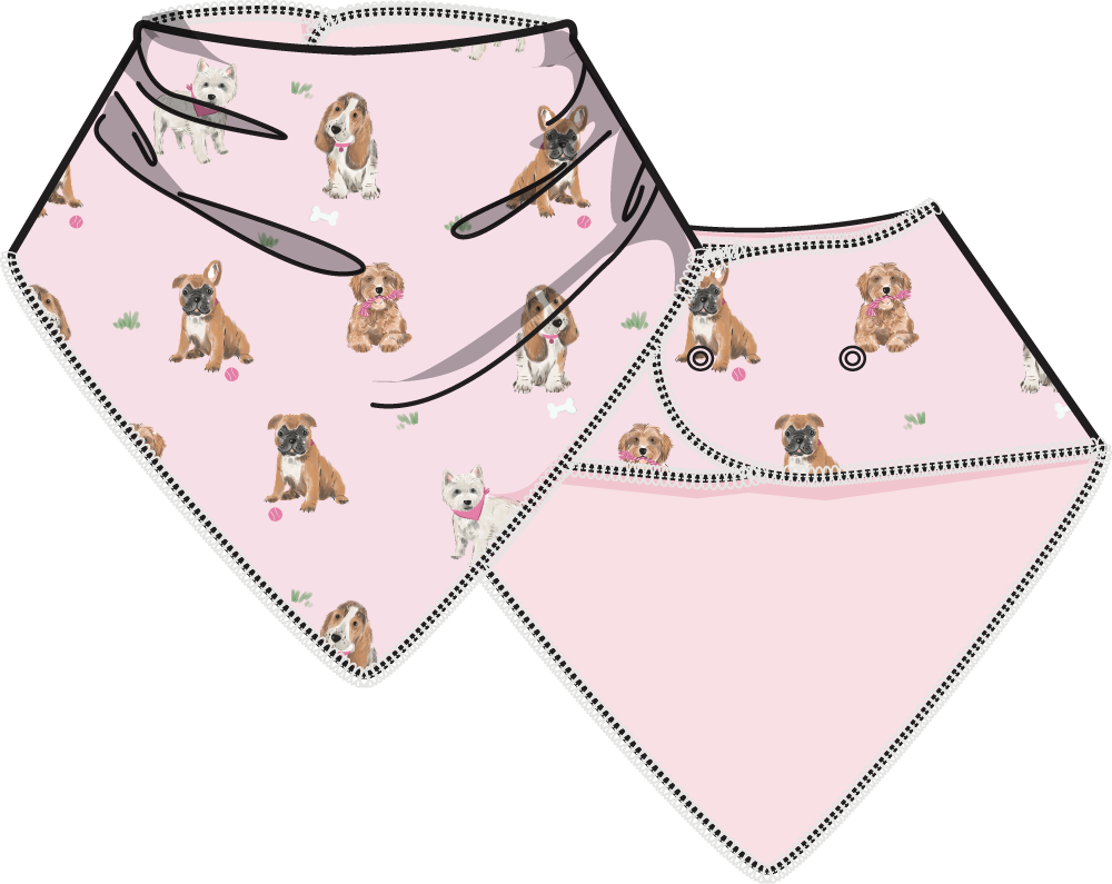 Bestie Dogs Pink - Bandana Bib