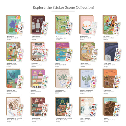 Sticker Scene Card - Construction  Birthday