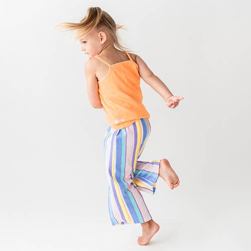 Rainbow Lane Stripe Terry Knit Wide Leg Pants