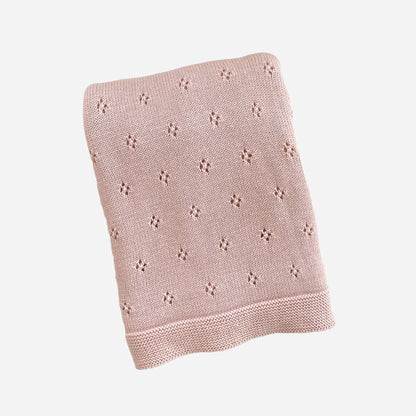 Heirloom Pique Blanket, Blush