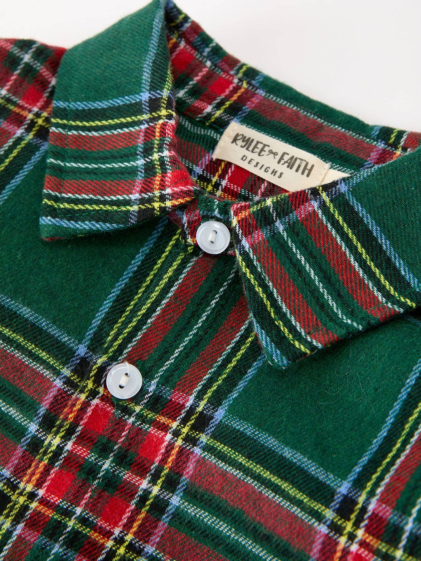 Christmas Plaid Button Down Shirt for Boys