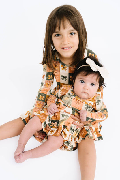 Bow Patchwork Bodysuit Bamboo Dress