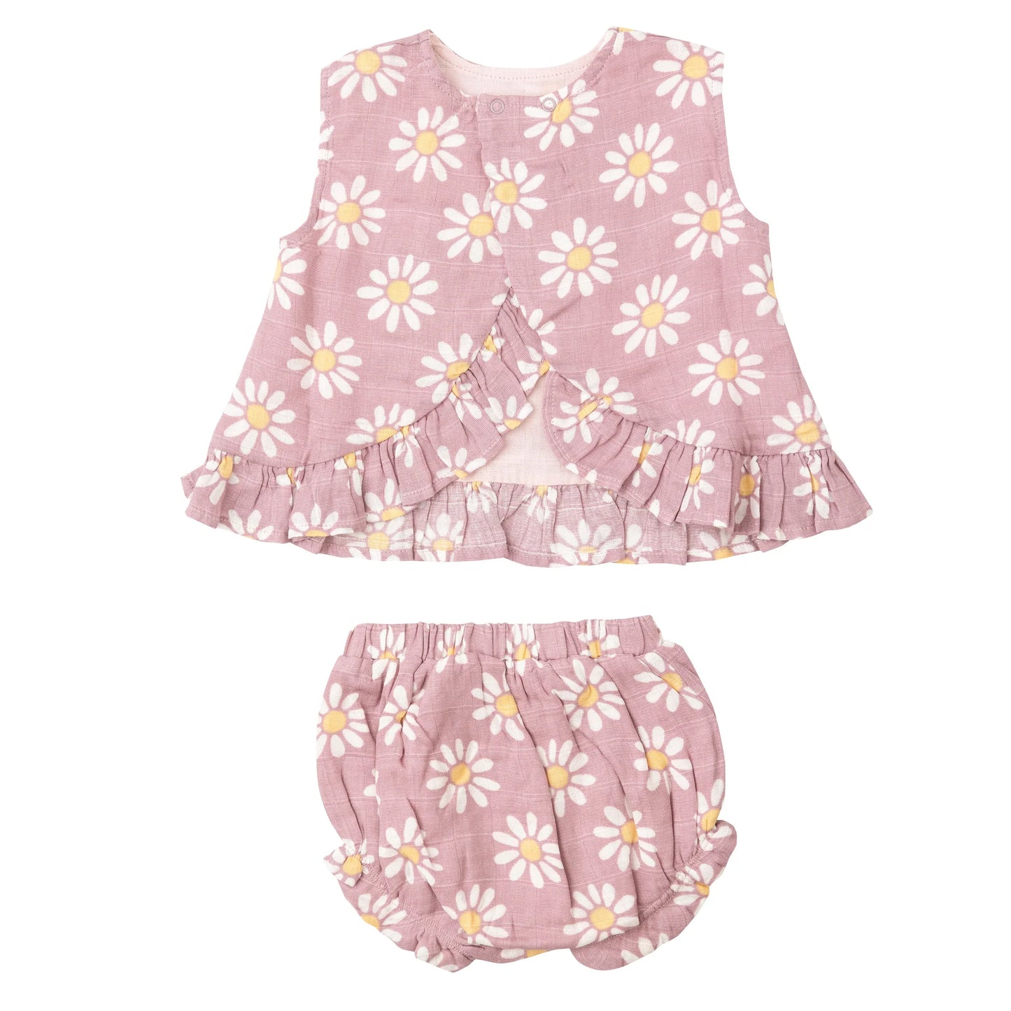 Ruffle Back Top & Bloomer, Mod Daisy