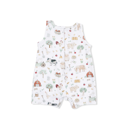 Cute Farm Animals Sleeveless Shortie Romper