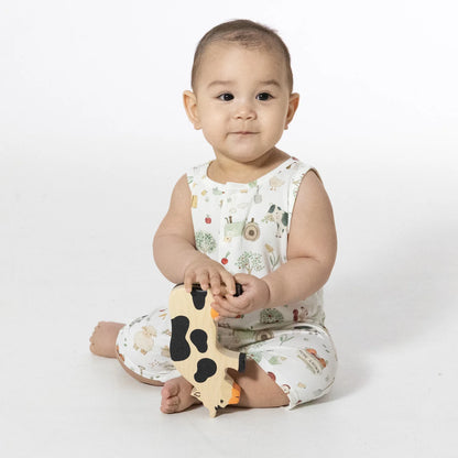Cute Farm Animals Sleeveless Shortie Romper