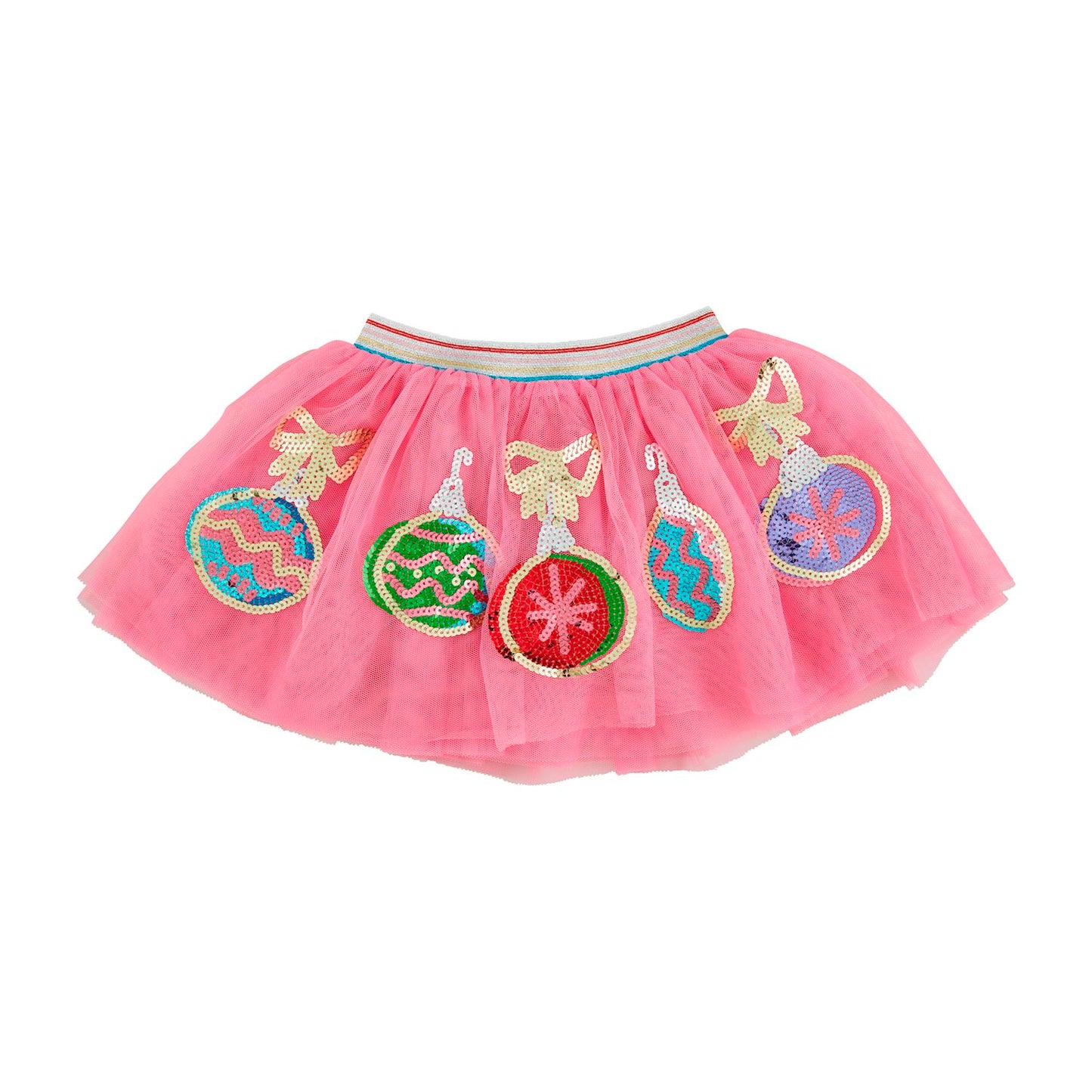 Pink Christmas Ornament Sequin Tutu