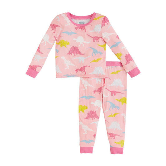 Pink Dino Glow Pj Set