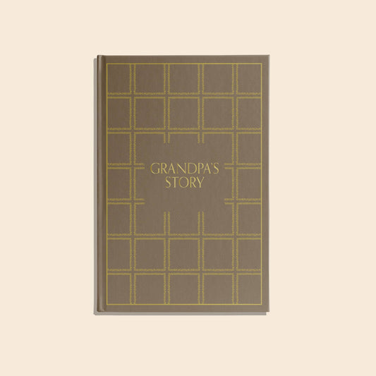Grandpa's Story limited edition keepsake memory journal in olive