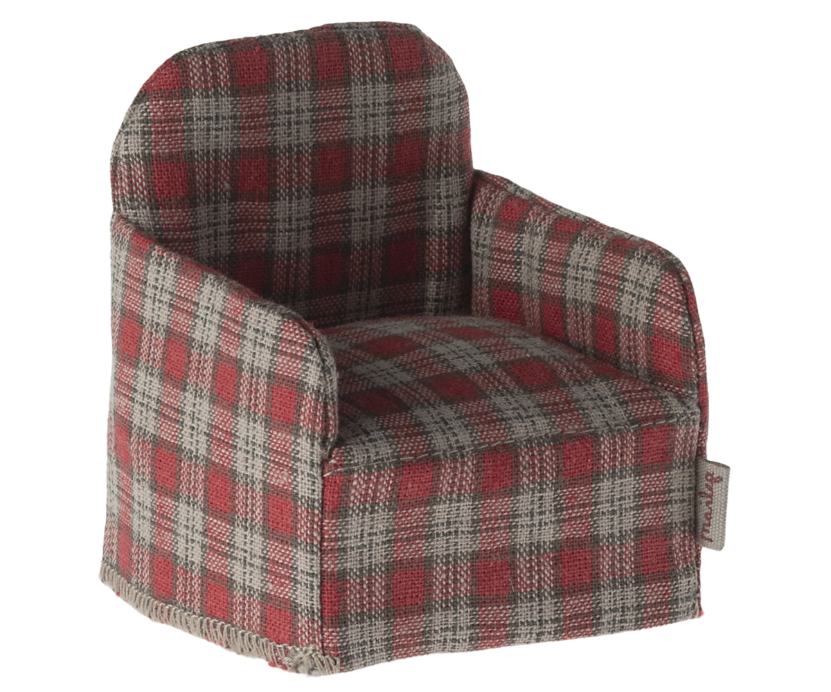 Maileg Red Checker Mouse Chair