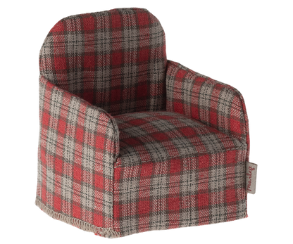 Maileg Red Checker Mouse Chair