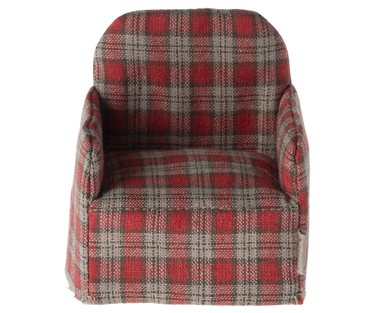 Maileg Red Checker Mouse Chair