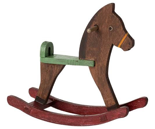 PREORDER - Rocking horse, Mouse - Dark brown