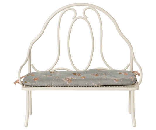 Maileg Vintage bench, Miniature - Off white