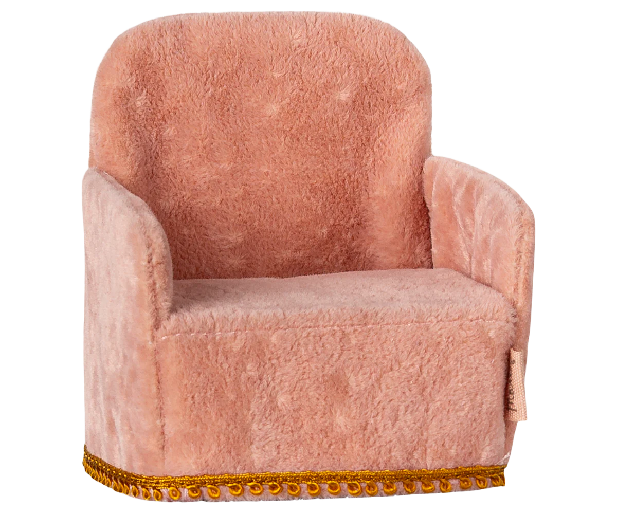 Maileg Folding chair, Mouse - Rose